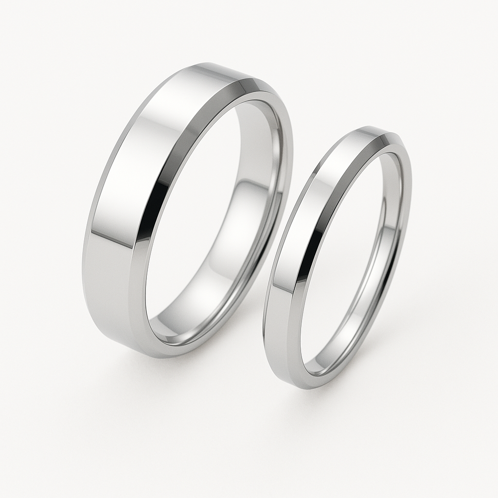 Bevelled Edge Profile Wedding Rings
