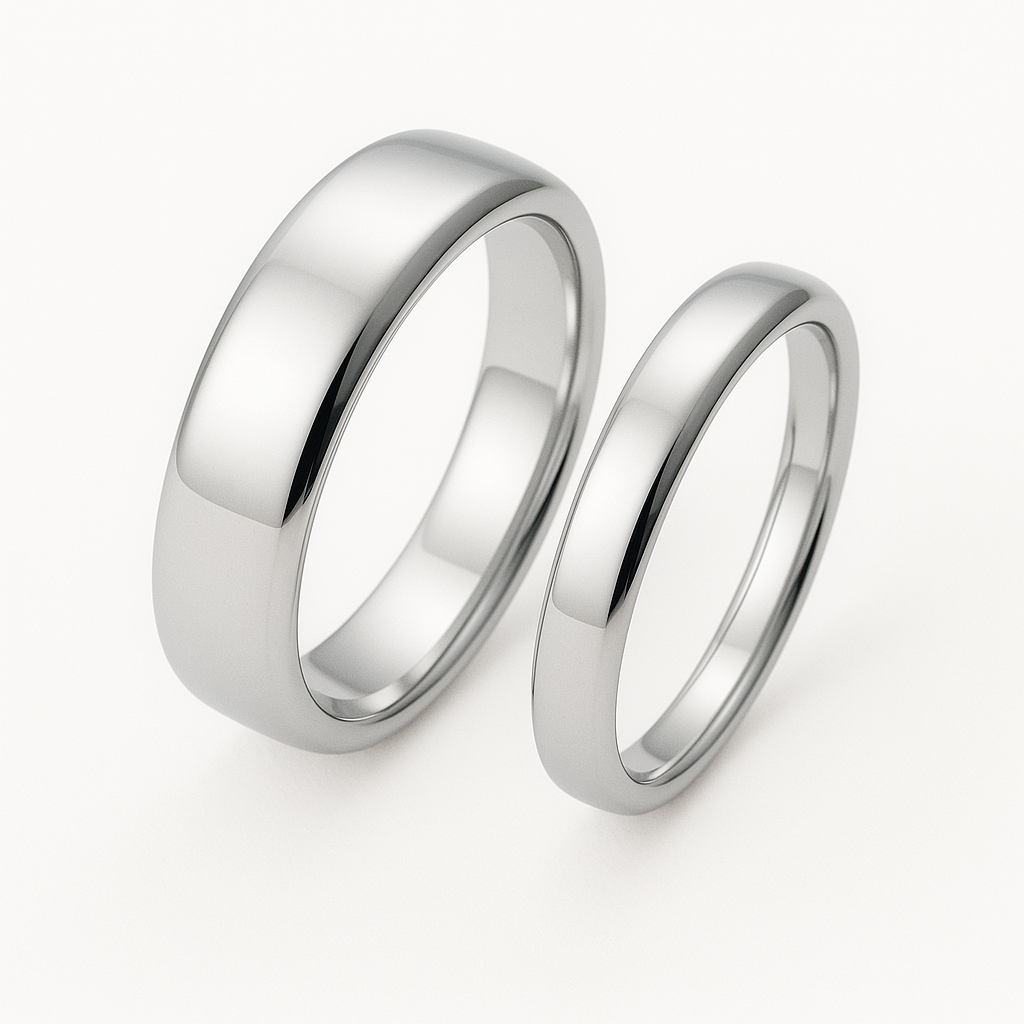 Cushion Profile Wedding Rings
