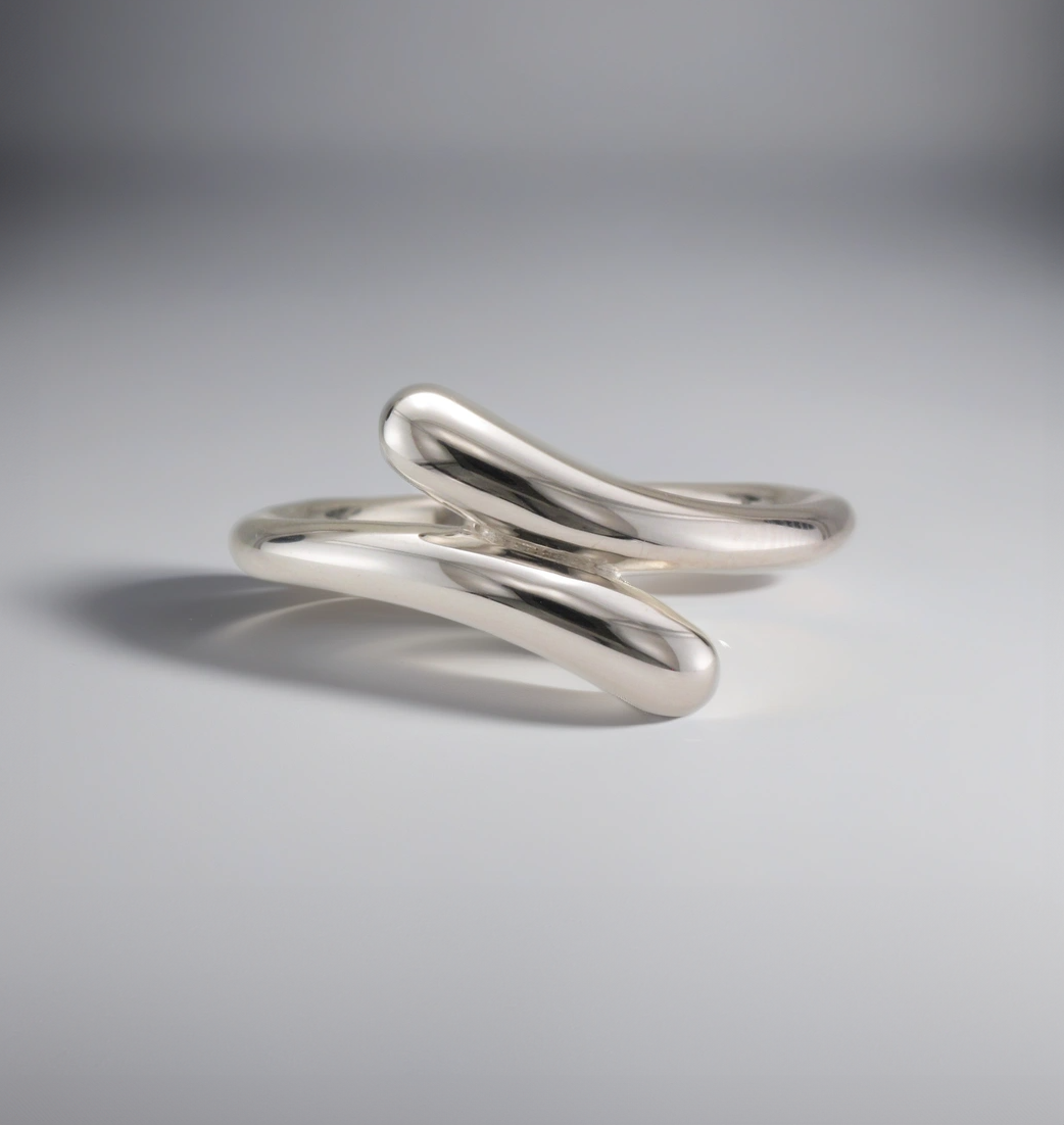 Sterling Silver Polish Wire X Ring