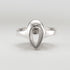 Sterling Silver Satin & Polish Open Tear Ring