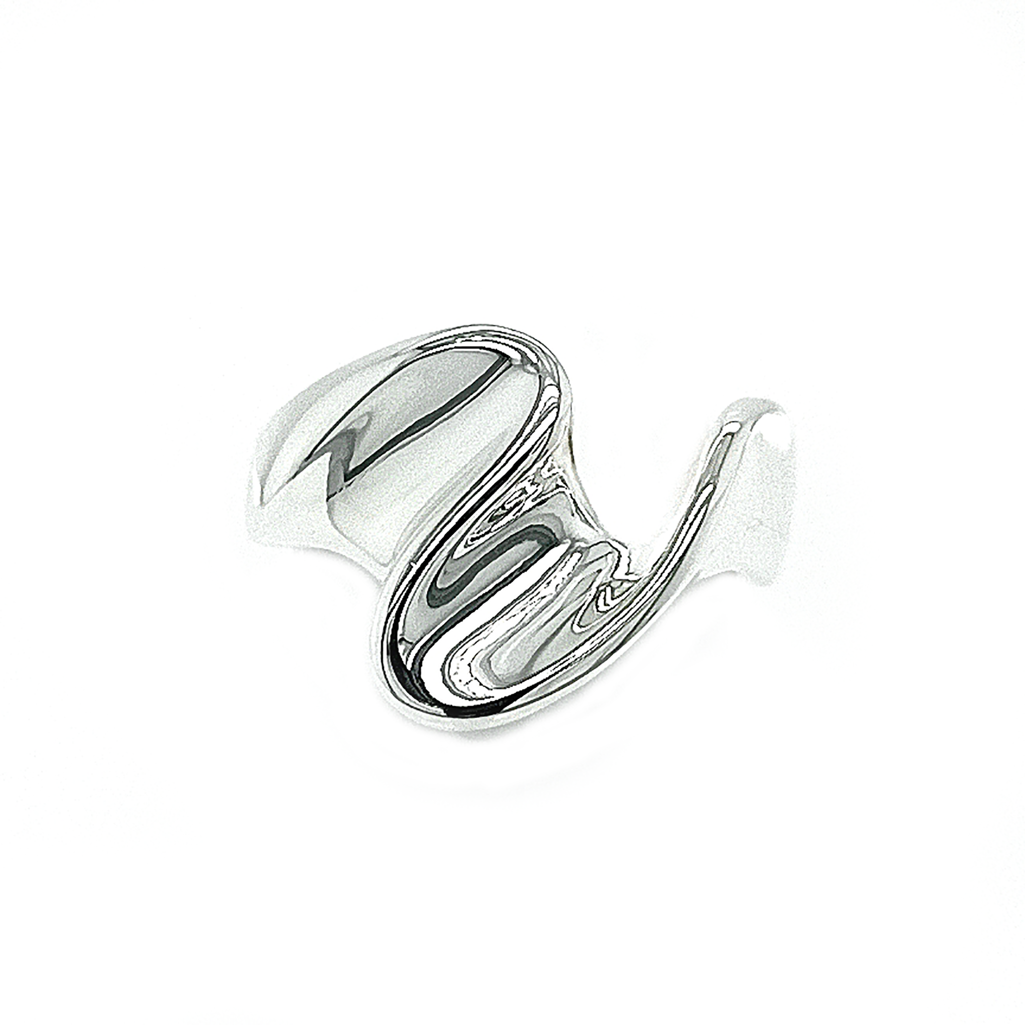 Silver high polished wave ring