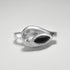 Sterling Silver and Black Onyx Loop Curl Ring