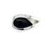 Silver Black Onyx Teardrop Shape Ring