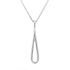 Silver Loop Wire Pendant on Chain