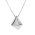 Silver Polished Pyramid Pendant on Chain