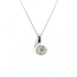 Sterling Silver Diamond Curl Pendant Necklace