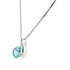 Silver Perrie Blue Topaz Pendant & Chain