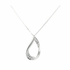 Silver Norma Zircon Pendant & Chain