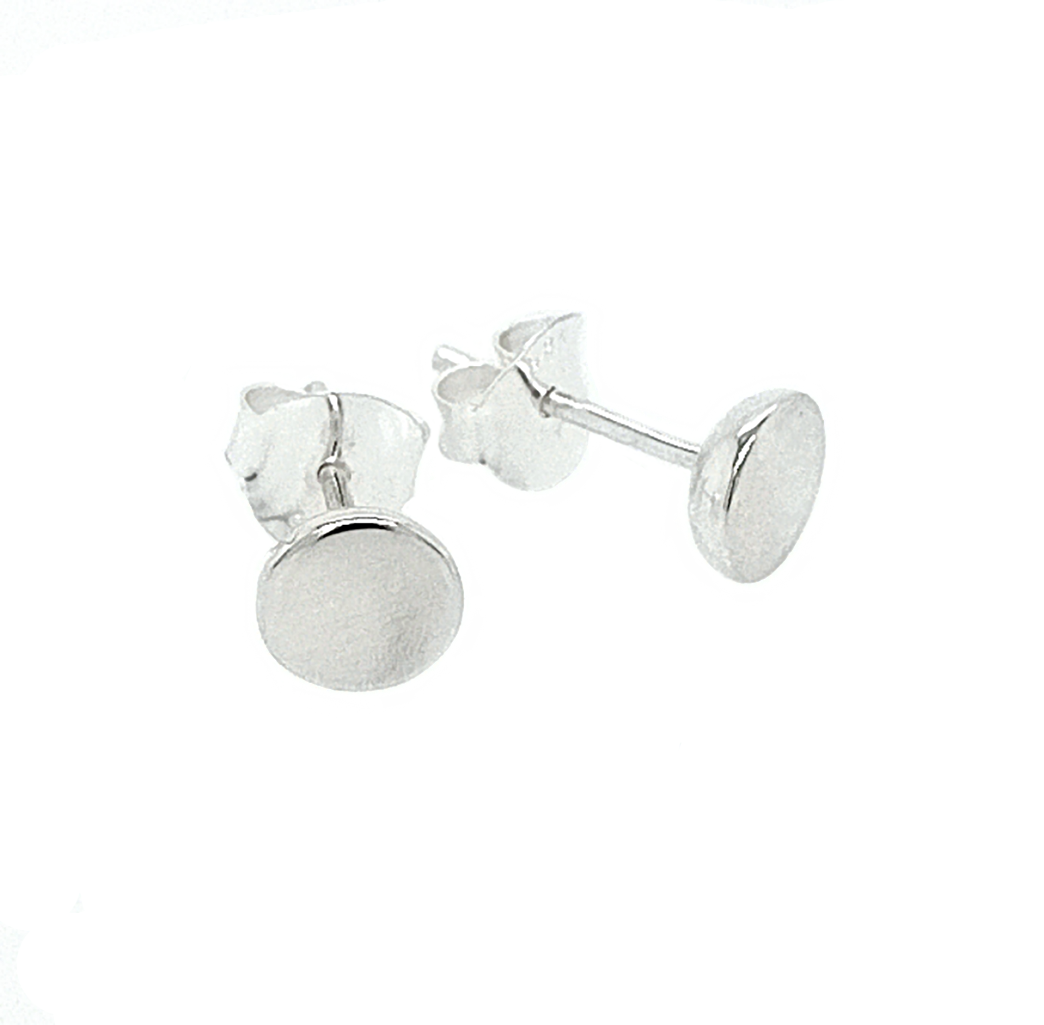 Silver Polka Stud Earrings