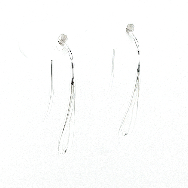 Silver Couture Wire Drop Earrings