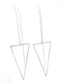 Silver Polished Tempo Chain Threader Drop Earrings