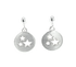 Silver Satin Star Cut-out Disc Drop Earrings