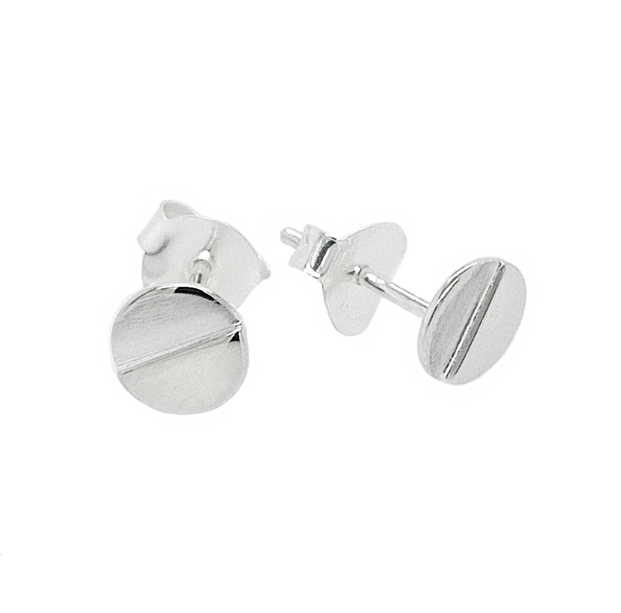 Silver Meridian Stud Earrings