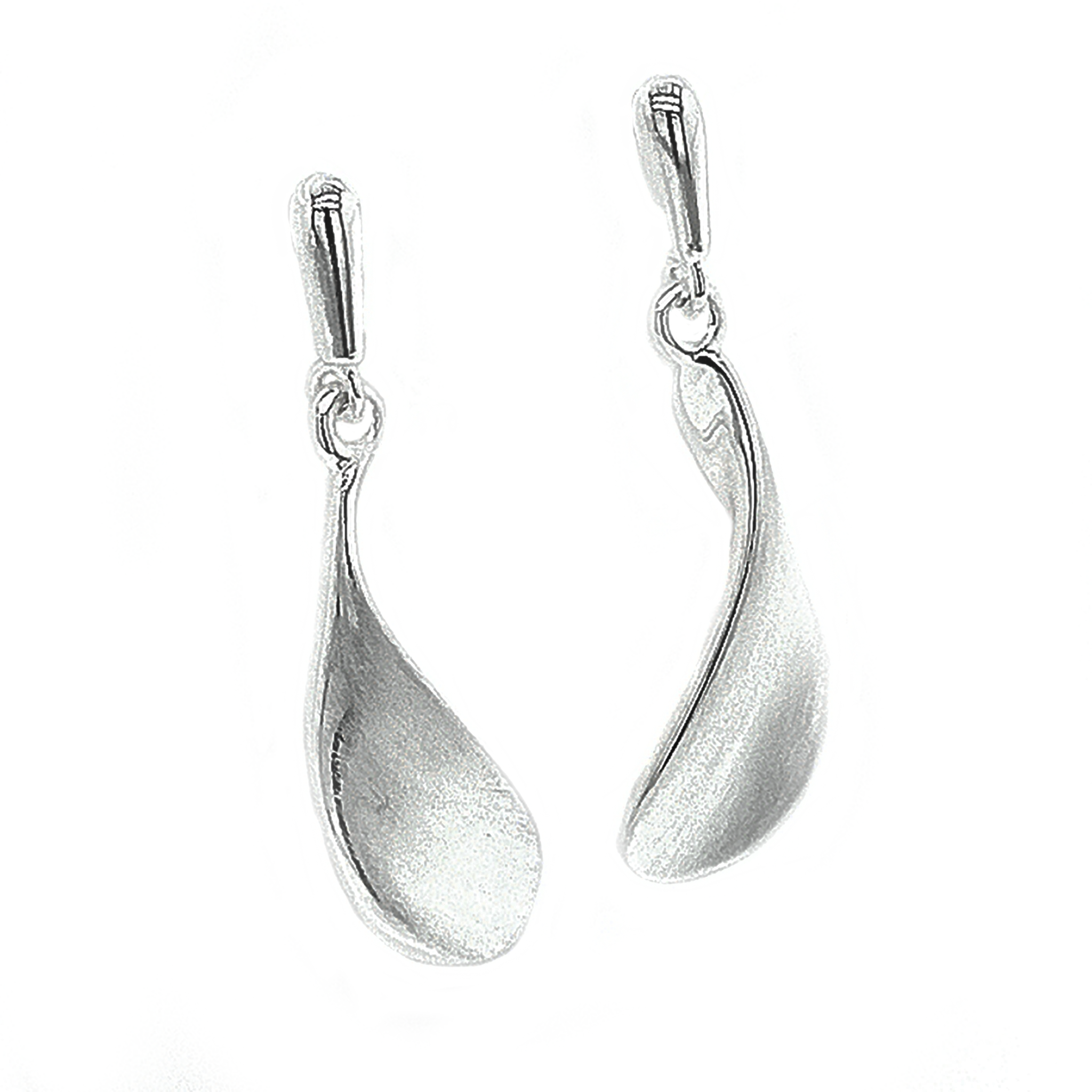 Silver Samara Drop Earrings