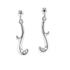 Silver Polished Tendril Drop Earrings
