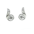 Silver Koru Diamond Stud Earrings
