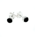 Silver Orbit Onyx Stud Earrings