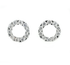 Silver CZ Open Circle Stud Earrings