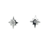 Silver and cz star stud earrings