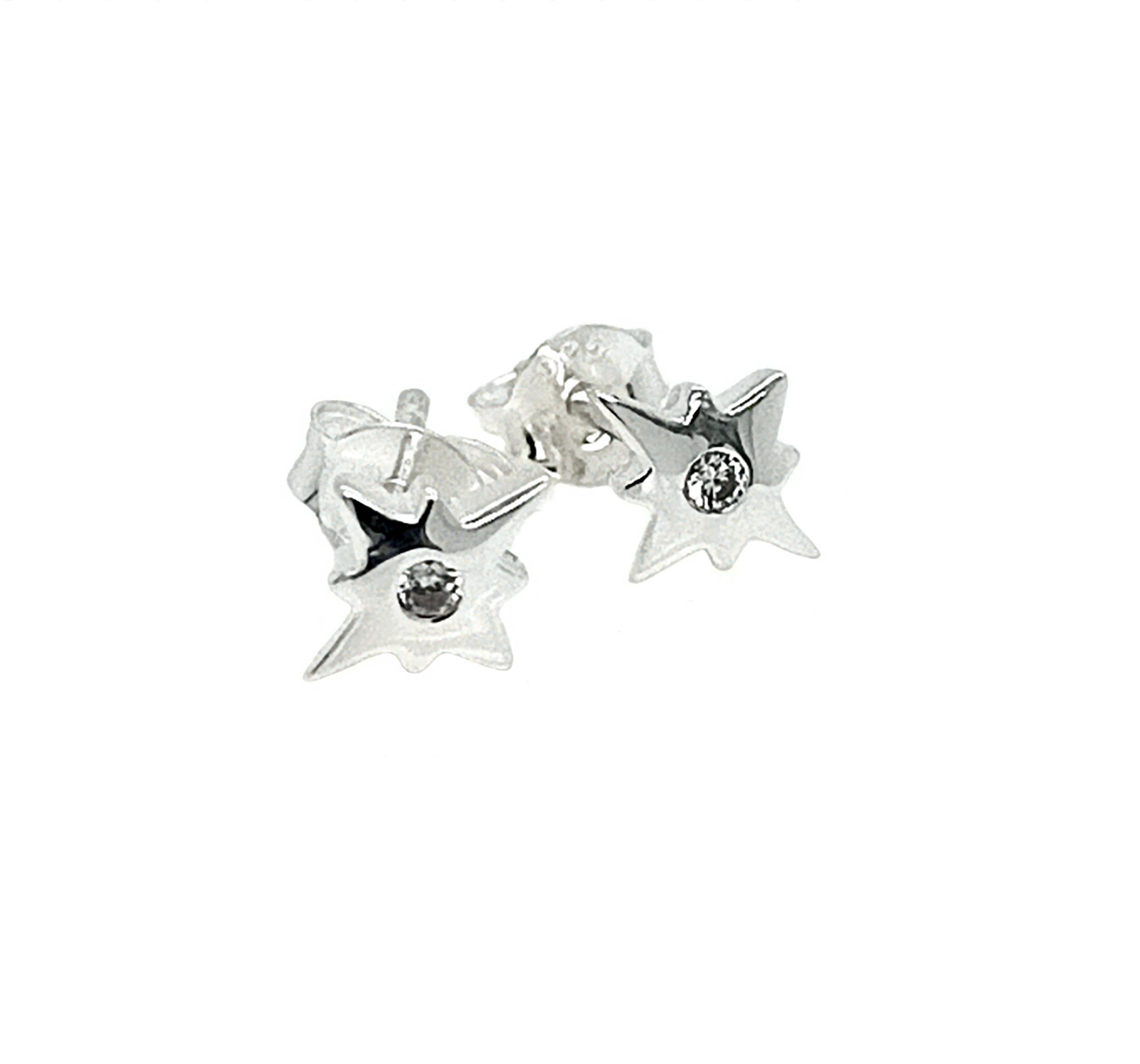 Silver Astra Zircon Stud Earrings
