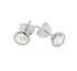 Silver Dottie Zircon Stud Earrings