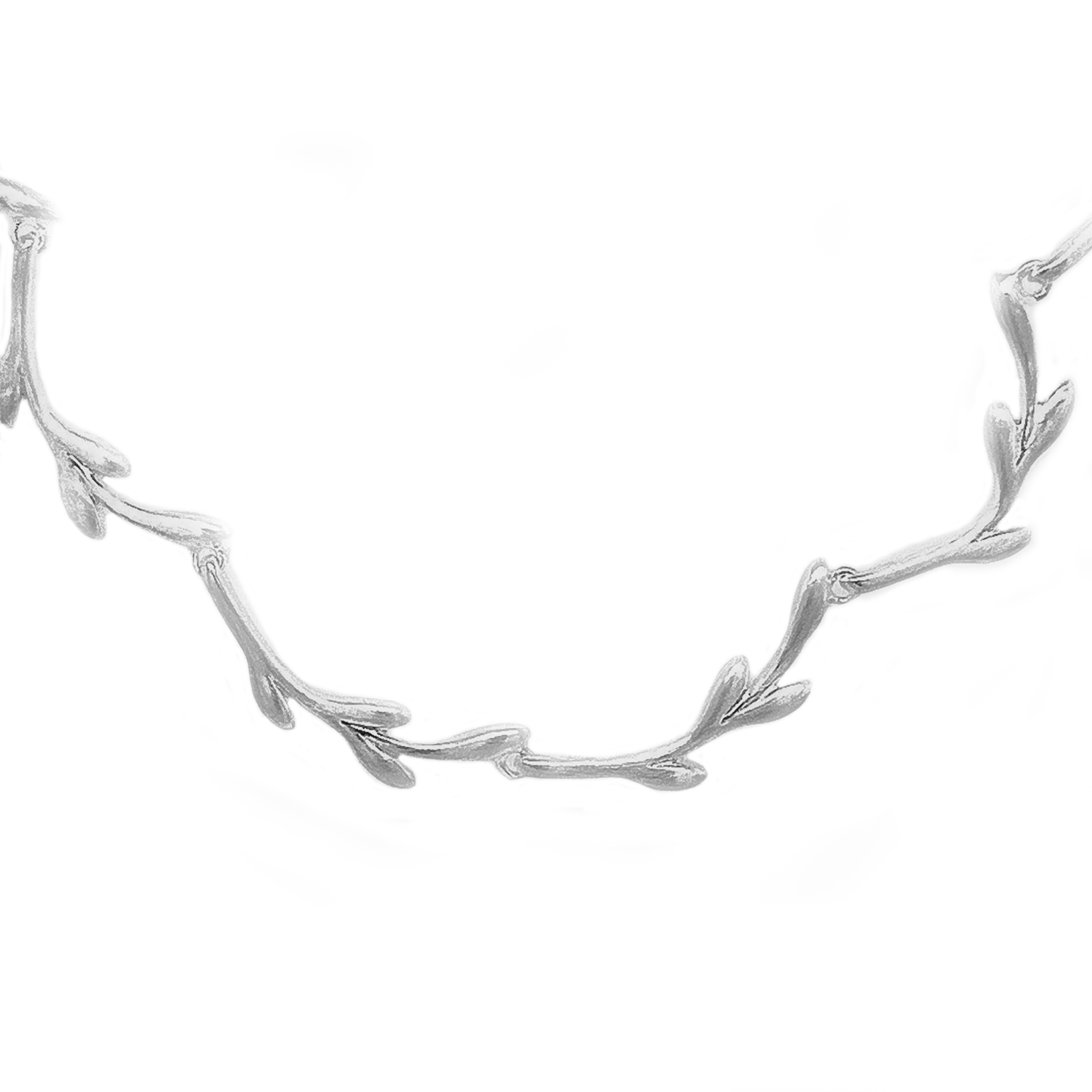 Silver Satin Finish Twig Design  Bracelet