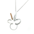 Silver Yellow Gold Plated Poppy Pendant & Chain