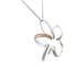 Silver Yellow Gold Plated Poppy Pendant & Chain