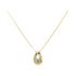 Silver Yellow Gold Plated and CZ Loop Pendant on Chain