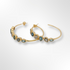 Gold Plated Gemstone Hoop Earrings