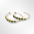Gold Plated Gemstone Hoop Earrings