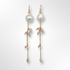 Gold Plated Baroque Pearl Long Drop Earrings