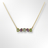 Gold Plated Five Gemstone Necklace