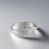 Sterling Silver Satin Curled Leaf Ring
