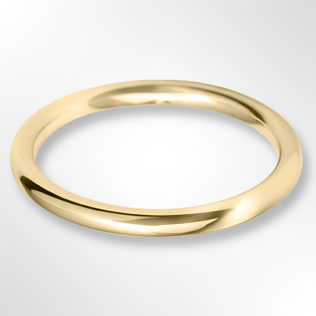 Classic Court Wedding Ring Yellow Gold 2.0mm