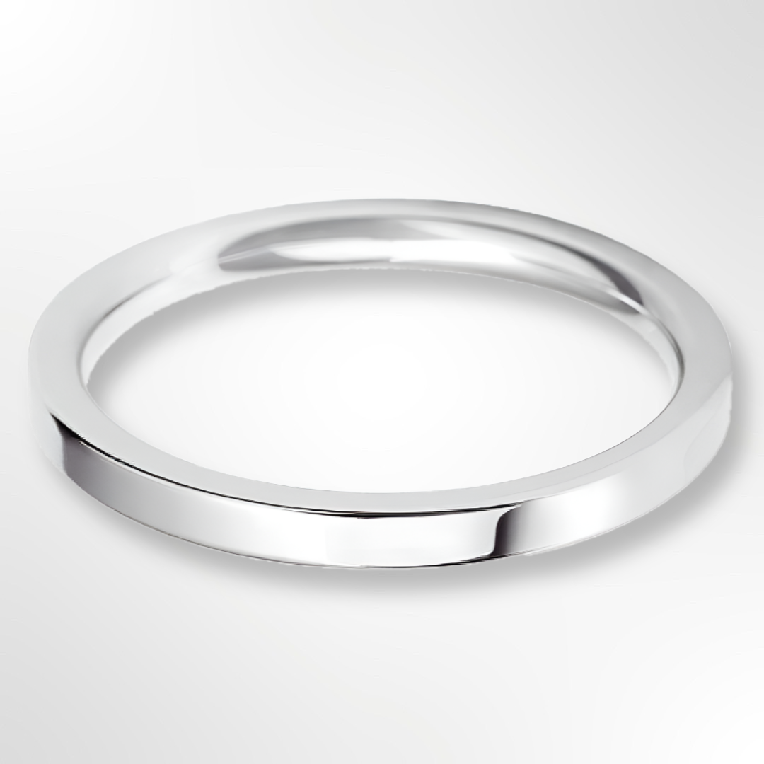 Classic Flat Court Wedding Ring Platinum .0mm