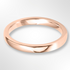 Classic Cushion Profile Wedding Ring Rose Gold 2.5mm