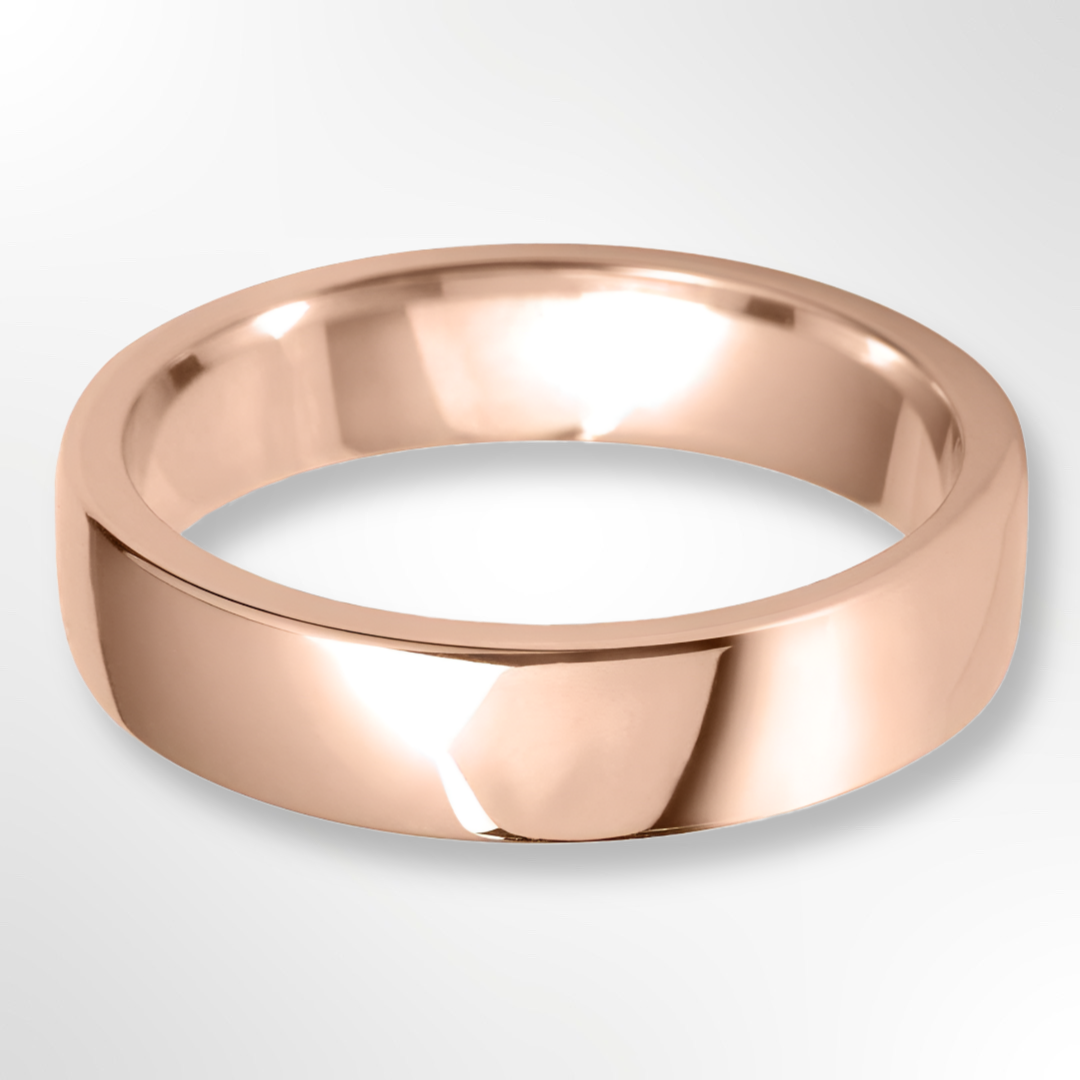 Classic Cushion Profile Wedding Ring Rose Gold 5.0mm