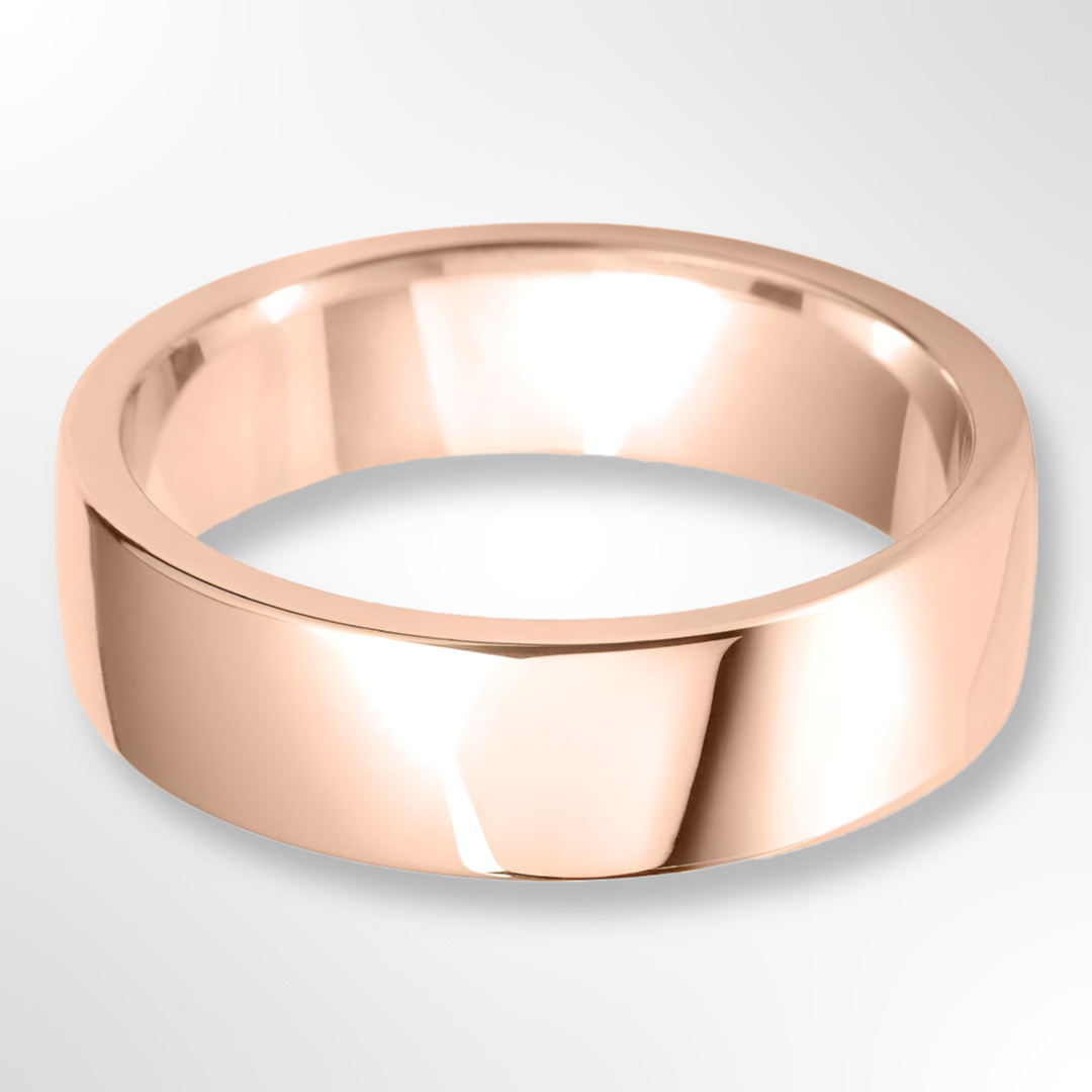 Classic Cushion Profile Wedding Ring Rose Gold 6.0mm