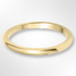 D Shape Wedding Ring Yellow Gold 2.0mm
