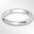 D Shape Wedding Ring Platinum 2.5mm