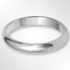 D Shape Wedding Ring Platinum 3.0mm