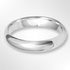 D Shape Wedding Ring Platinum 4.0mm