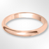 D Shape Wedding Ring Rose Gold 2.5mm