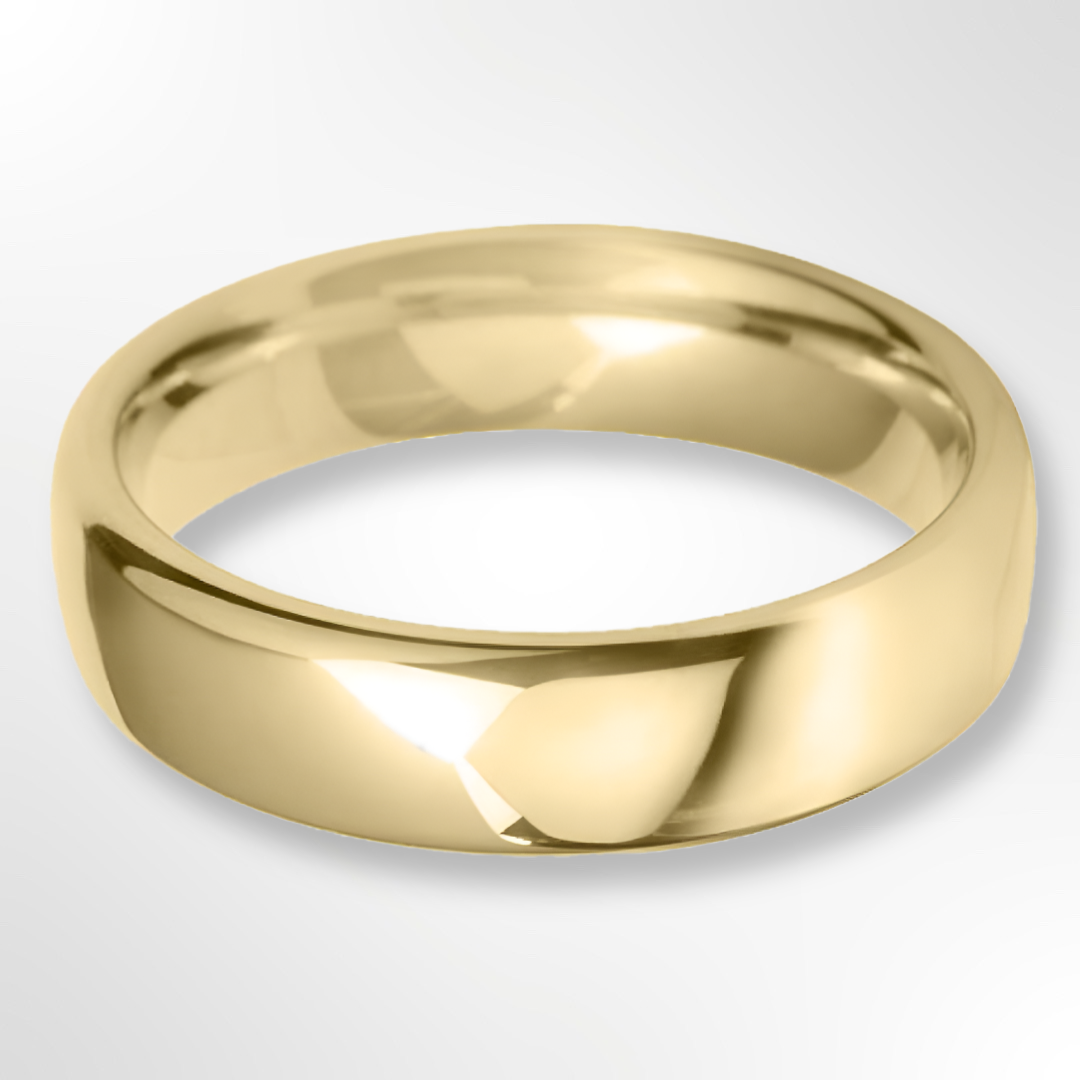 Heavy Court Wedding Ring Gold 6.0mm