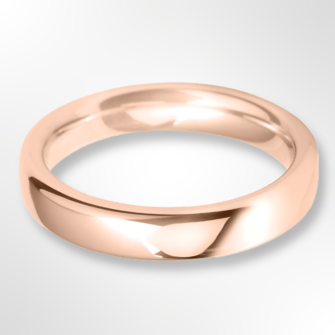 Heavy Court Wedding Ring Rose Gold 4.0mm