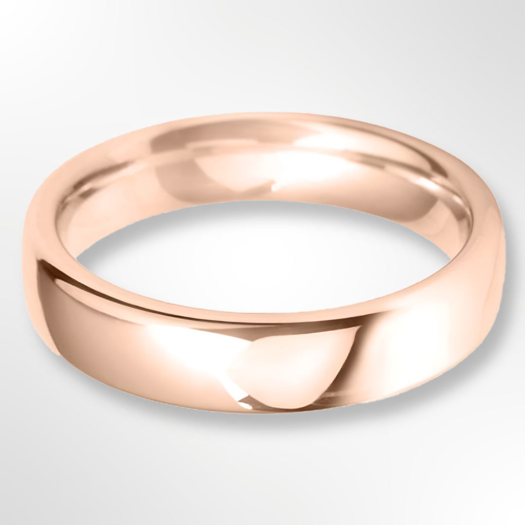 Heavy Court Wedding Ring Rose Gold 5.0mm