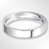 Heavy Flat Court Wedding Ring White Gold 4.0mm