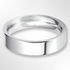 Heavy Flat Court Wedding Ring White Gold 5.0mm