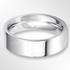 Heavy Flat Court Wedding Ring White Gold 6.0mm